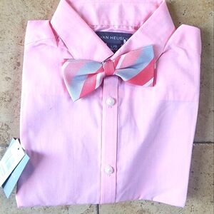 Van Heusen Pink Dress Shirt with Bow Tie